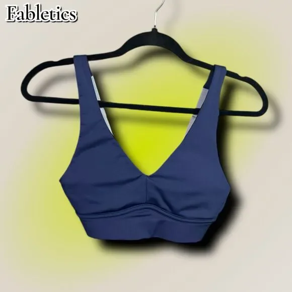 Pre-Owned Fabletics Sports Bra – Navy Blue | Size XXS - Picture 6 of 8